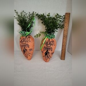 Decorative Stuffed Carrots, Set Of 2 Chalk Couture